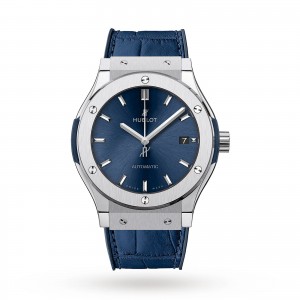 hublot classic fusion heren blauw 45mm horloge