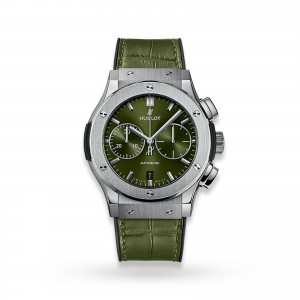 hublot classic fusion heren groen 45mm horloge