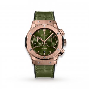 hublot classic fusion heren groen 45mm horloge