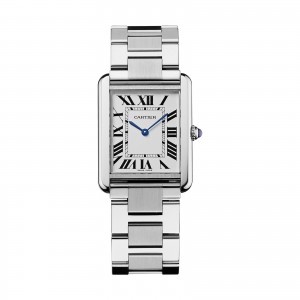 cartier tank solo heren zilver 35mm horloge