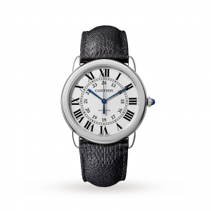 cartier ronde heren zilver 36mm horloge