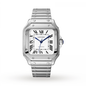 Cartier Santos heren zilver 35mm horloge
