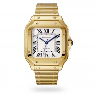 Cartier Santos heren zilver 35mm horloge