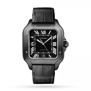 Cartier Santos heren zwart 40mm horloge