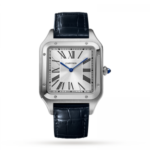 Cartier Dumont heren zilver 34mm horloge