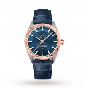 omega globemaster heren blauw 39mm horloge
