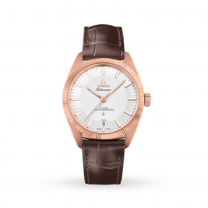 omega globemaster heren zilver 39mm horloge
