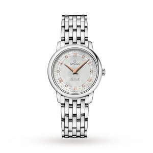 omega de ville dames parelmoer 27mm horloge