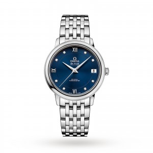 omega de ville dames blauw 32.7mm horloge