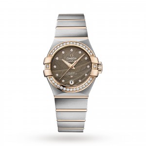 omega constellatie dames parelmoer 27mm horloge