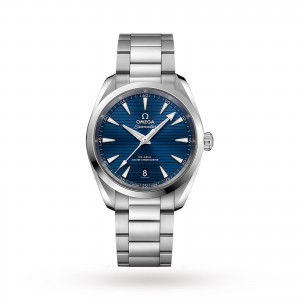 omega seamaster aqua terra heren blauw 38mm horloge