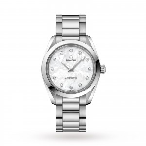 omega seamaster aqua terra dames parelmoer 28mm horloge