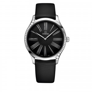 omega de ville dames zwart 39mm horloge
