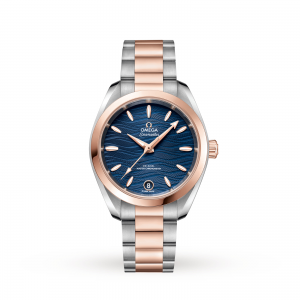 omega seamaster aqua terra dames blauw 34mm horloge