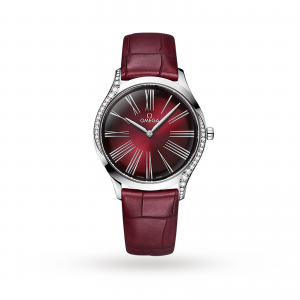 omega tresor dames rood 36mm horloge
