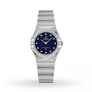 omega constellation dames blauw 25mm horloge
