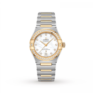 omega constellatie dames parelmoer 29mm horloge