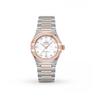omega constellatie dames parelmoer 29mm horloge