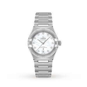 omega constellatie dames parelmoer 29mm horloge