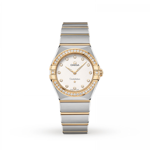 omega constellation dames parelmoer 28mm horloge
