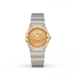 omega constellation dames champagne 28mm horloge