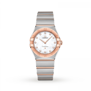 omega constellation dames parelmoer 28mm horloge