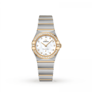 omega constellatie dames parelmoer 25mm horloge