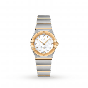 omega constellatie dames parelmoer 25mm horloge