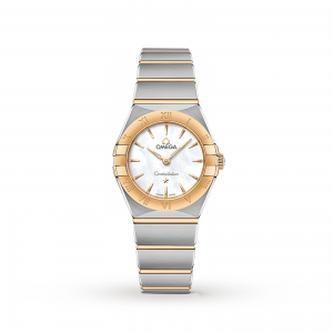 omega constellatie dames parelmoer 25mm horloge