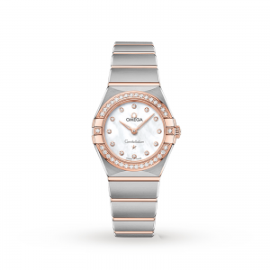 omega constellatie dames parelmoer 25mm horloge