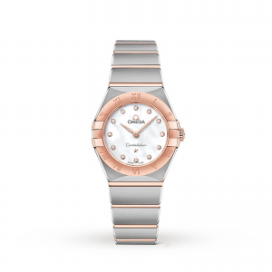 omega constellatie dames parelmoer 25mm horloge