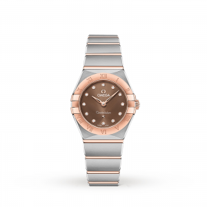 omega constellation dames bruin 25mm horloge