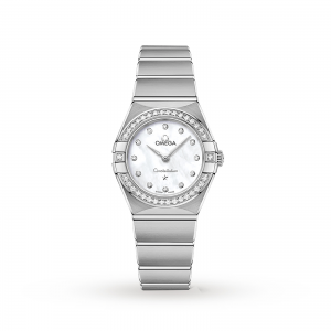omega constellatie dames parelmoer 25mm horloge