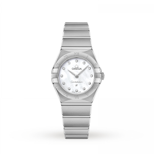 omega constellatie dames parelmoer 25mm horloge