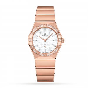 omega constellation dames wit 28mm horloge