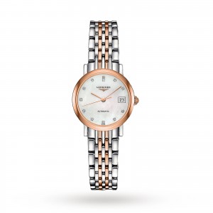 longines elegant dames parelmoer 26mm horloge