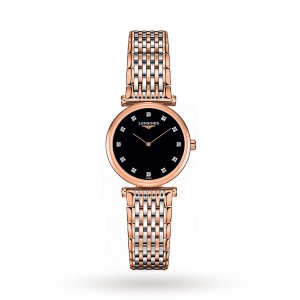 longines la grande classique dames zwart 24mm horloge