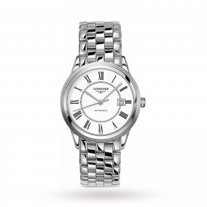 longines vlaggenschip heren wit 35.6mm horloge