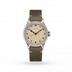 longines heritage heren ivoor 39mm horloge