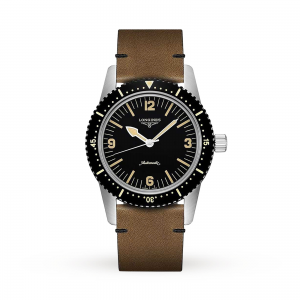 longines heritage heren zwart 42mm horloge