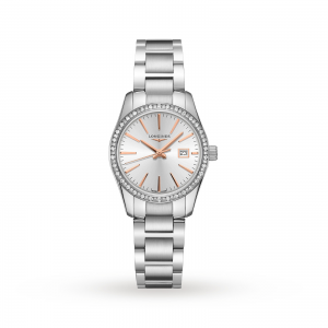 longines conquest dames zilver 24mm horloge