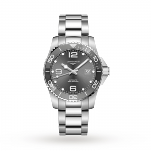 longines hydroconquest heren grijs 41mm horloge