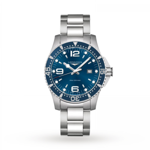 longines hydroconquest heren blauw 44mm horloge