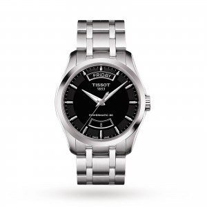 tissot couturier heren zwart 39mm horloge