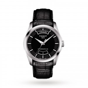 tissot couturier heren zwart 39mm horloge