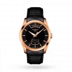 tissot couturier heren zwart 39mm horloge