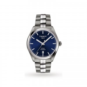 tissot pr100 heren blauw 38mm horloge