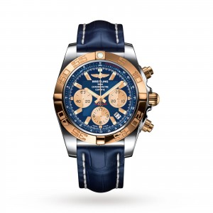breitling chronomat heren blauw 44mm horloge