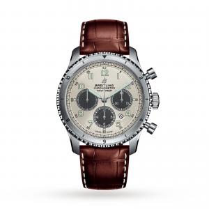 Breitling Aviator 8 heren zilver 43mm horloge
