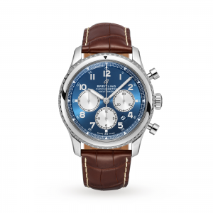 Breitling Aviator 8 heren blauw 43mm horloge